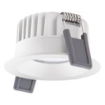 Ledvance LED Spot Fix Aluminium Valkoinen 8W 680lm 36D - 930 Ciepła Biel | Aukko 68mm - IP44 - Najlepsze renderowanie kolorów - Ściemnianie